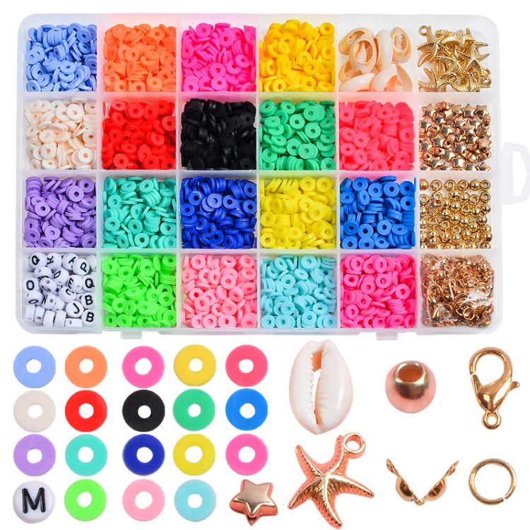 24 Grid 6mm Soft Ceramic Bead Flakes Braccialetto fai da te Collana Materiali per la realizzazione di materiali, 24 Grid