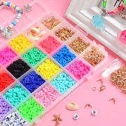 24 Grid 6mm Soft Ceramic Bead Flakes Braccialetto fai da te Collana Materiali per la realizzazione di materiali, 24 Grid