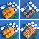 2 strumenti per la cottura di stampi per pasticceria pressati a mano rotondi Moon Festival, modello:, 10, 24, 25, 26, 28, 29, 30, 31, 33, 35, 36, 37, 41, 42, 21