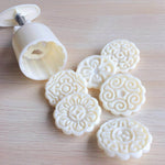 2 strumenti per la cottura di stampi per pasticceria pressati a mano rotondi Moon Festival, modello:, 10, 24, 25, 26, 28, 29, 30, 31, 33, 35, 36, 37, 41, 42, 21