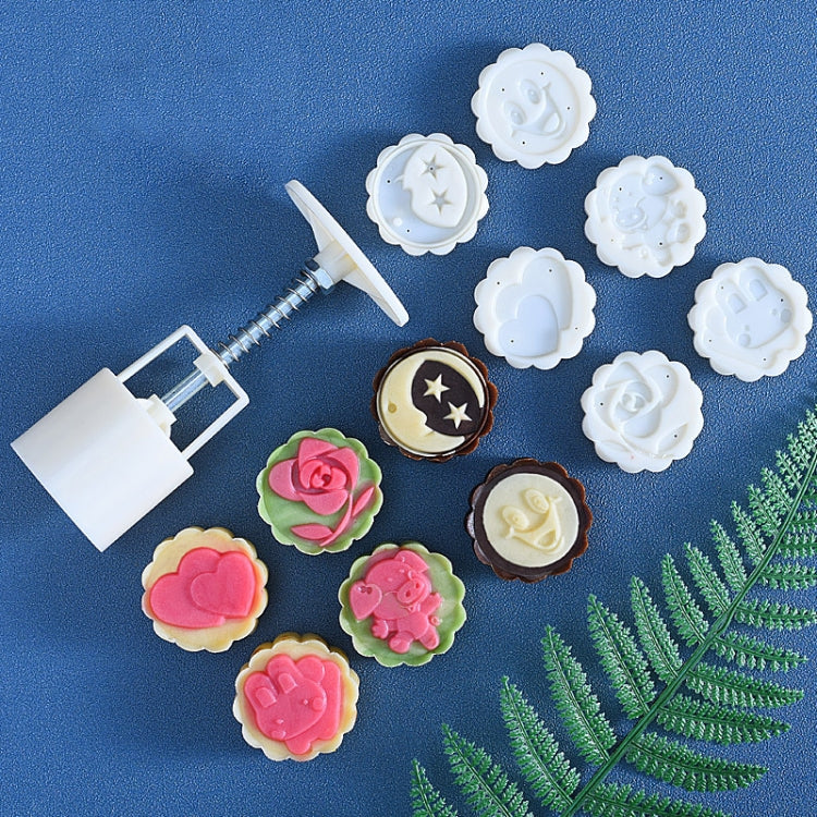 2 strumenti per la cottura di stampi per pasticceria pressati a mano rotondi Moon Festival, modello:, 10, 24, 25, 26, 28, 29, 30, 31, 33, 35, 36, 37, 41, 42, 21