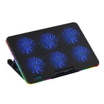 CoolCold F5 Staffa regolabile con 6 ventole per laptop fino 17"