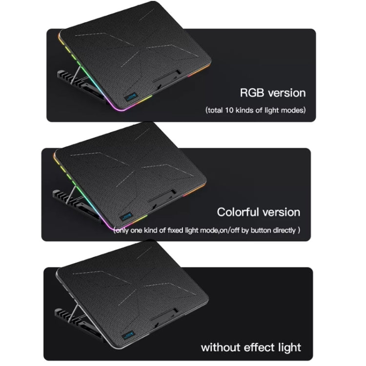 CoolCold F5 Staffa regolabile con 6 ventole per laptop fino 17"