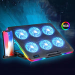 CoolCold F5 Staffa regolabile con 6 ventole per laptop fino 17"