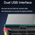 CoolCold F5 Staffa regolabile con 6 ventole per laptop fino 17"