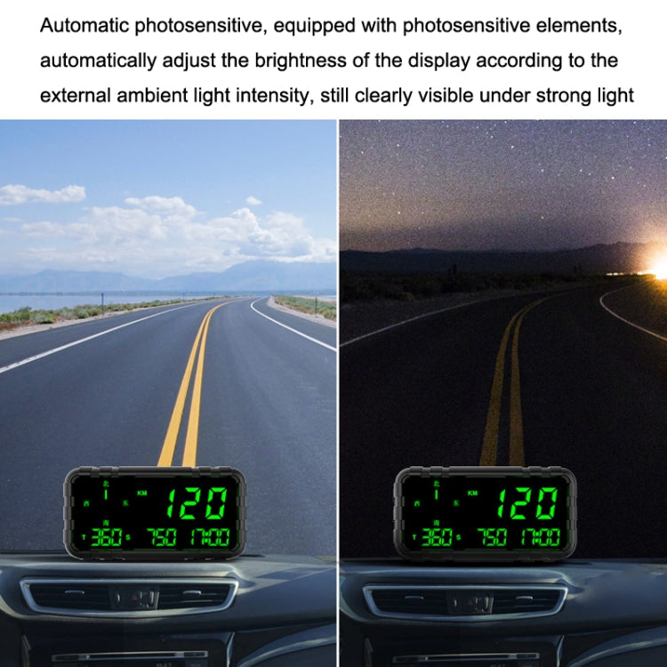 GPS Head-up Display Velocità Chilometraggio Bussola Auto Generale, C3012 GPSHUD