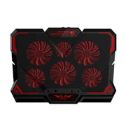 Raffreddatore per laptop da gioco da 17 pollici CoolCold Sei ventole Due porte USB Pad di raffreddamento per laptop da 2600 giri/min