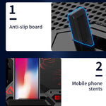 Raffreddatore per laptop da gioco da 17 pollici CoolCold Sei ventole Due porte USB Pad di raffreddamento per laptop da 2600 giri/min