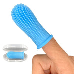 Spazzolino da denti per la pulizia orale dell'impalcatura dei denti in silicone per animali domestici da 5 pezzi, Upgraded White, White, Blue, Red