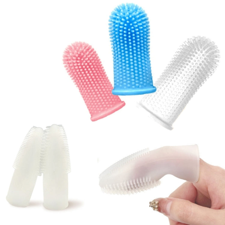 Spazzolino da denti per la pulizia orale dell'impalcatura dei denti in silicone per animali domestici da 5 pezzi, Upgraded White, White, Blue, Red