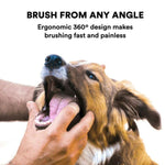 Spazzolino da denti per la pulizia orale dell'impalcatura dei denti in silicone per animali domestici da 5 pezzi, Upgraded White, White, Blue, Red