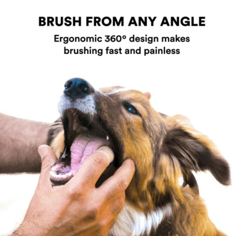 Spazzolino da denti per la pulizia orale dell'impalcatura dei denti in silicone per animali domestici da 5 pezzi, Upgraded White, White, Blue, Red