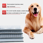 Pettine per animali domestici in acciaio inossidabile da 5 pezzi, XS, M, L, XL