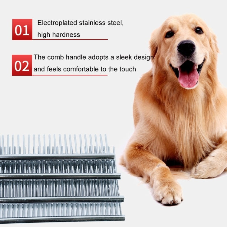 Pettine per animali domestici in acciaio inossidabile da 5 pezzi, XS, M, L, XL