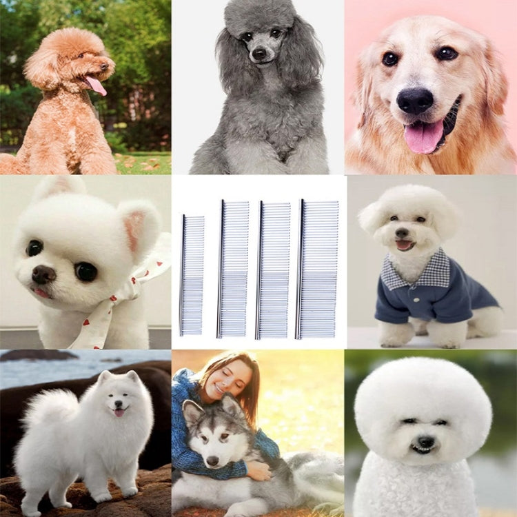 Pettine per animali domestici in acciaio inossidabile da 5 pezzi, XS, M, L, XL