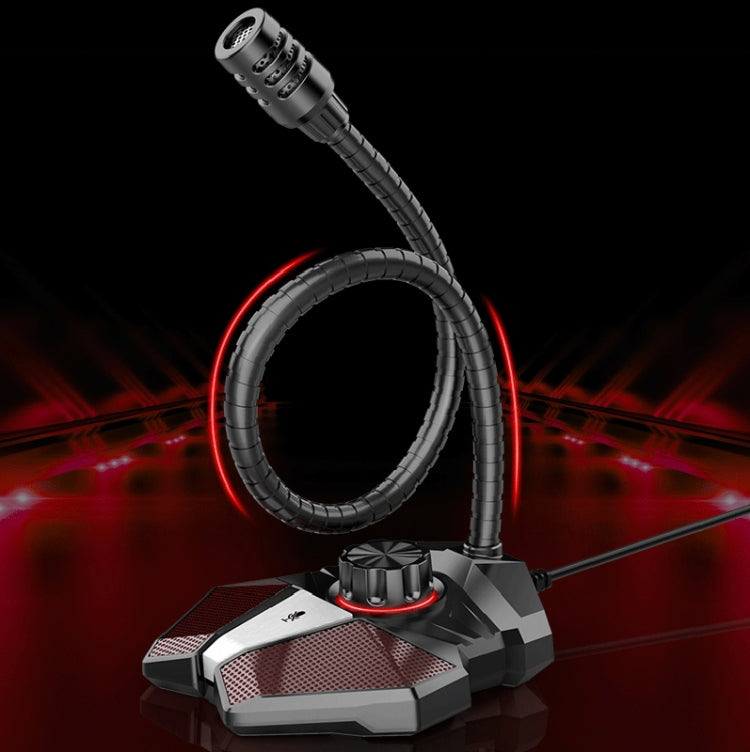 Microfono pick-up omnidirezionale JK Scheda audio integrata Microfono da gioco flessibile, 3.5mm, USB