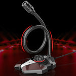 Microfono pick-up omnidirezionale JK Scheda audio integrata Microfono da gioco flessibile, 3.5mm, USB