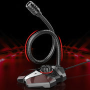 Microfono pick-up omnidirezionale JK Scheda audio integrata Microfono da gioco flessibile, 3.5mm, USB