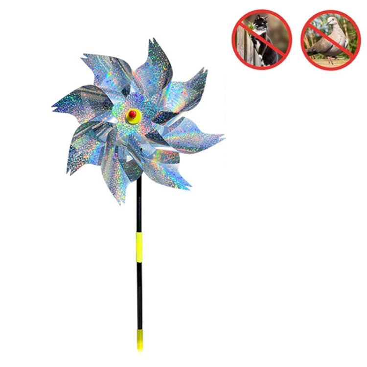 5 PZ Balcone Giardino Terreno Agricolo Cattura Uccelli Riflettore Anti-uccello Laser Mulino A Vento, Stile:, Seven, Eight, Silver Octagon