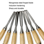 Coltello Coltello da intaglio Lavorazione del legno Scalpello Radice Intaglio Strumenti per intaglio del legno, 12 PCS / Set
