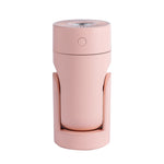 L09 USB Plug-in Umidificatore a luce notturna rotante colorato, White, Pink, Black
