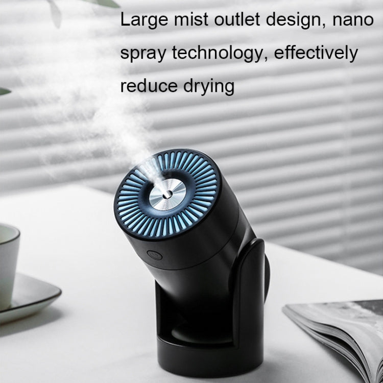 L09 USB Plug-in Umidificatore a luce notturna rotante colorato, White, Pink, Black