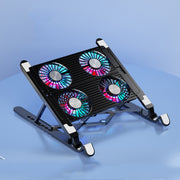 Staffa per radiatore per laptop Base di raffreddamento raffreddata ad aria per archiviazione pieghevole, stile:, Double Fan, Four Fan
