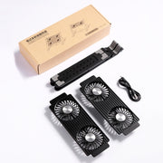 Staffa per radiatore per laptop Base di raffreddamento raffreddata ad aria per archiviazione pieghevole, stile:, Double Fan, Four Fan
