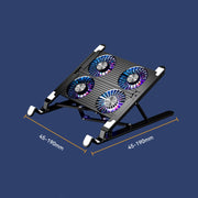 Staffa per radiatore per laptop Base di raffreddamento raffreddata ad aria per archiviazione pieghevole, stile:, Double Fan, Four Fan