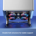 Staffa per radiatore per laptop Base di raffreddamento raffreddata ad aria per archiviazione pieghevole, stile:, Double Fan, Four Fan