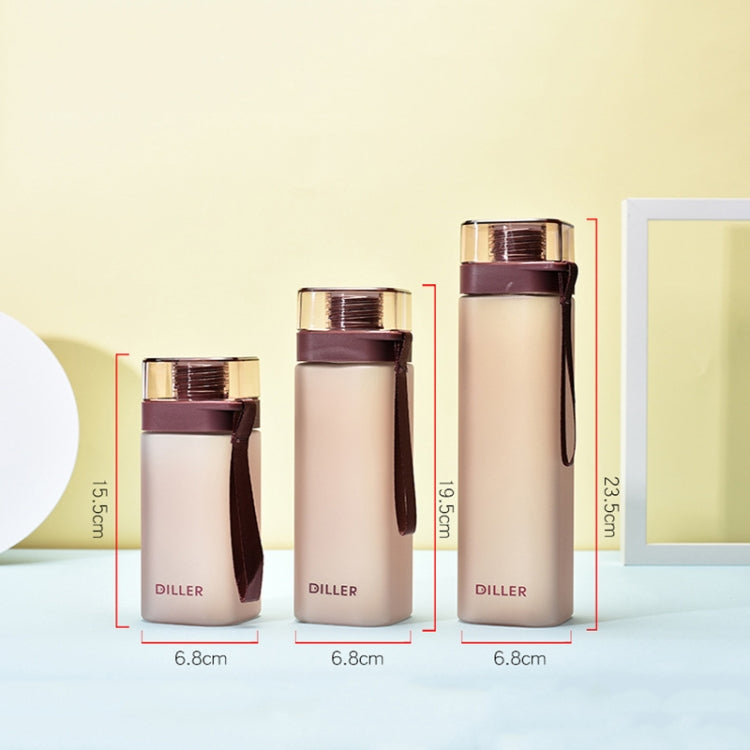 Diller D8646 Borraccia fitness a tenuta stagna di forma quadrata, 400ml, 550ml, 700ml