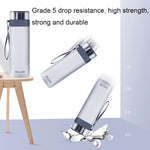 Diller D8646 Borraccia fitness a tenuta stagna di forma quadrata, 400ml, 550ml, 700ml