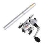 Canna da pesca tipo penna LEO e mulinello da pesca con mulinello da pesca attrezzatura da pesca tascabile portatile, H8022B Black, H8022BL Blue, H8022G Gold, H8022PU Purple, H8022R Red, H8022 Silver