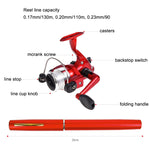 Canna da pesca tipo penna LEO e mulinello da pesca con mulinello da pesca attrezzatura da pesca tascabile portatile, H8022B Black, H8022BL Blue, H8022G Gold, H8022PU Purple, H8022R Red, H8022 Silver