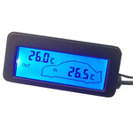 Mini termometro digitale retroilluminato interno ed esterno per auto, Blue, Green, Red