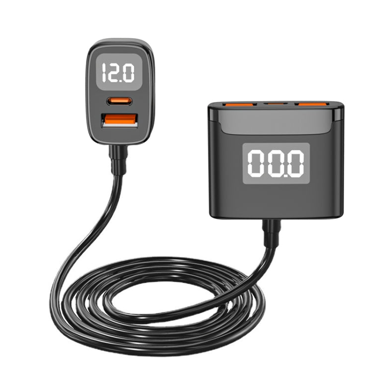 One For Four Car Charger QC3.0 Fast Charge 4USB Caricabatteria per auto anteriore e posteriore per auto, stile:, Standard Edition, Upgraded Edition
