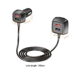 One For Four Car Charger QC3.0 Fast Charge 4USB Caricabatteria per auto anteriore e posteriore per auto, stile:, Standard Edition, Upgraded Edition