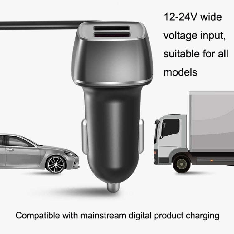 One For Four Car Charger QC3.0 Fast Charge 4USB Caricabatteria per auto anteriore e posteriore per auto, stile:, Standard Edition, Upgraded Edition