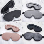 Maschera per occhi oscurante tridimensionale traspirante per il sonno, Black, Gray, Champagne Color, Color Matching