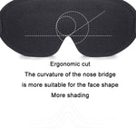 Maschera per occhi oscurante tridimensionale traspirante per il sonno, Black, Gray, Champagne Color, Color Matching