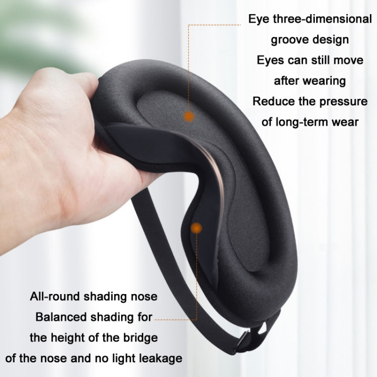 Maschera per occhi oscurante tridimensionale traspirante per il sonno, Black, Gray, Champagne Color, Color Matching