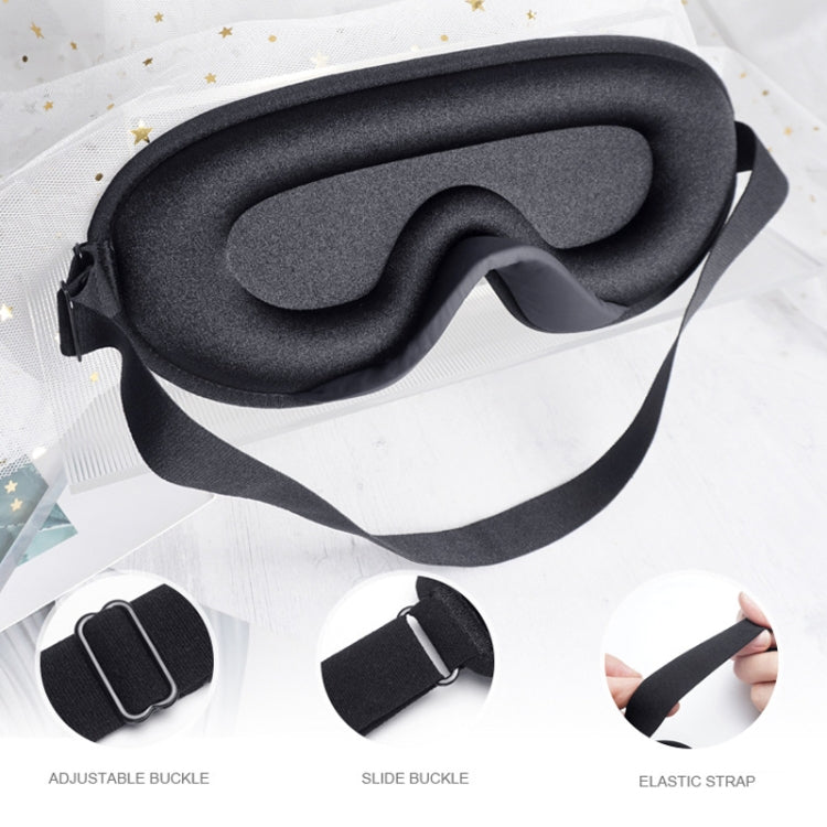 Maschera per occhi oscurante tridimensionale traspirante per il sonno, Black, Gray, Champagne Color, Color Matching
