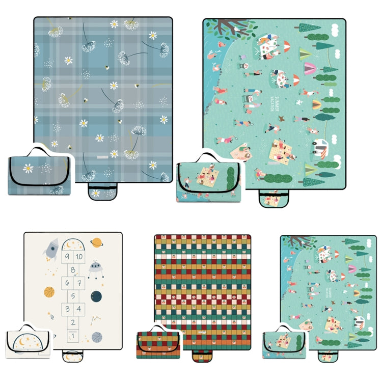 Tappetino da campeggio portatile impermeabile a prova di umidità addensato all'aperto, Y008(1.5x2m), Y009(1.5x2m), Y011(1.5x2m), Y012(1.5x2m), Y017(1.5x2m)