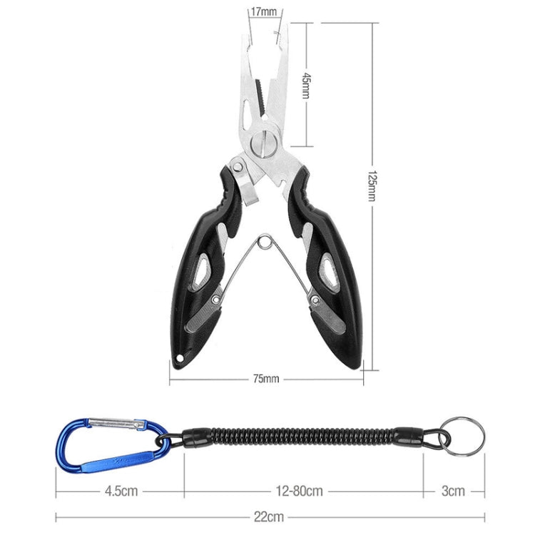 2 pinze per pesca con esche artificiali, pinze per esche artificiali + corda anti-smarrimento, Fishing Pliers Hook