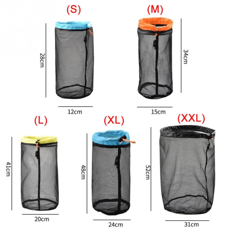 LUCKSTONE WSD2005020 Borsa organizzativa in rete leggera, dimensioni:, S (Gray Blue), M (Gray Orange), L (Gray Green), XL (Gray Blue), XXL (Gray Black), S (Black Blue), M (Black Orange), L (Black Green), XL (Black Blue), XXL (Black Black)              ...
