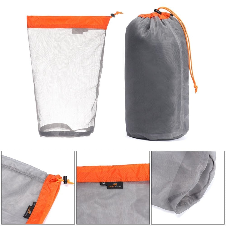 LUCKSTONE WSD2005020 Borsa organizzativa in rete leggera, dimensioni:, S (Gray Blue), M (Gray Orange), L (Gray Green), XL (Gray Blue), XXL (Gray Black), S (Black Blue), M (Black Orange), L (Black Green), XL (Black Blue), XXL (Black Black)              ...