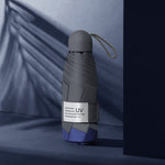 LY-0621 Ombrello a cinque pieghe a sei ossa Ombrello solare semplice con colla nera, Six-bone Turmeric, Six-bone Midsummer Pink, Six-bone Haze Blue, Six-bone Matcha Green, Six-bone Navy, Six-bone Ink Green