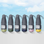 LY-0621 Ombrello a cinque pieghe a sei ossa Ombrello solare semplice con colla nera, Six-bone Turmeric, Six-bone Midsummer Pink, Six-bone Haze Blue, Six-bone Matcha Green, Six-bone Navy, Six-bone Ink Green