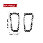 Adesivi decorativi per bocchette d'aria del montante A per Chevrolet Corvette C8, set da 2 pezzi.