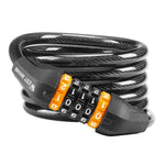 WEST BIKING Lucchetto a combinazione per cavo antifurto per bicicletta, lunghezza:, 2M, 2M With Buckle Rope